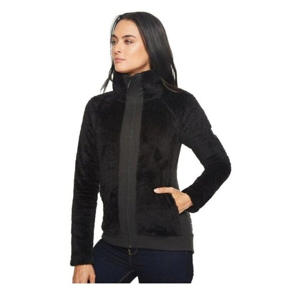 The North Face Furry Fleece Black Full Zip Jacket Soft Pile Womens Small - Picture 1 of 13